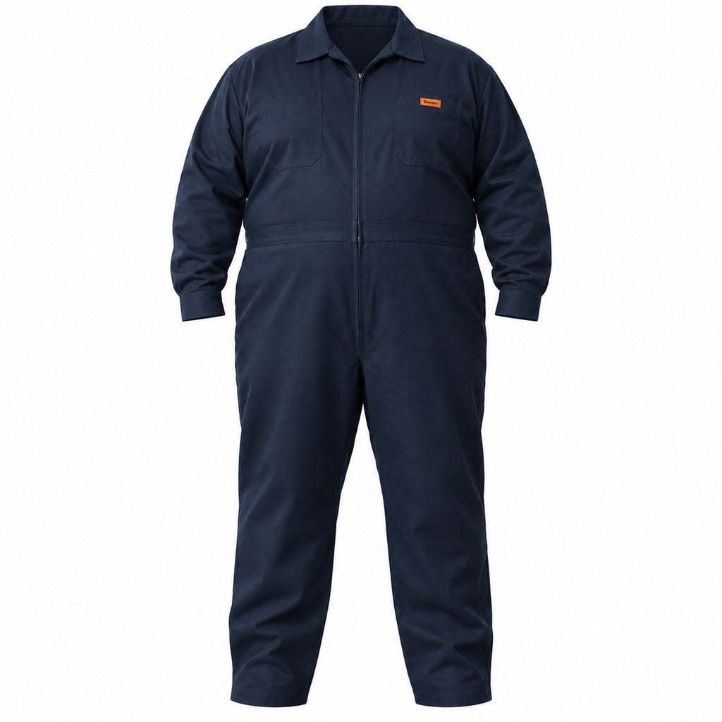 Overol Beaver de gabardina para hombre azul marino talla extra, prenda sola de frente