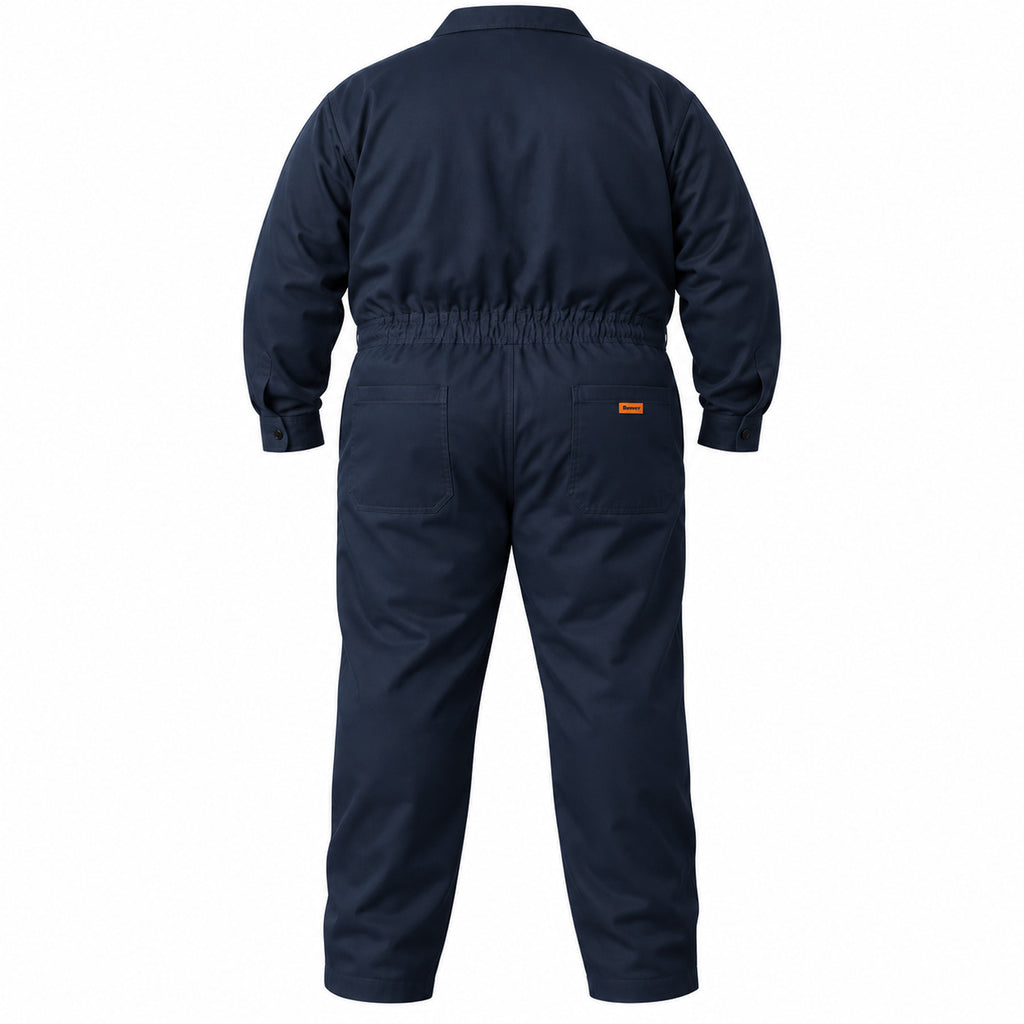 Overol Beaver de gabardina para hombre azul marino talla extra, prenda sola de espalda