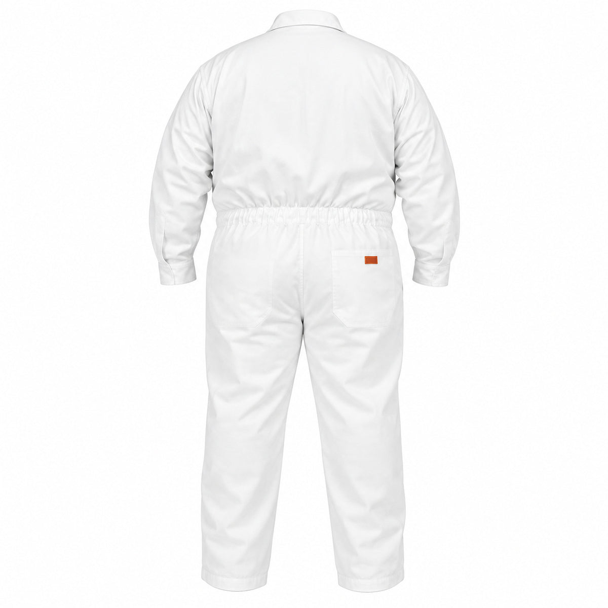 Overol de gabardina Beaver blanco para hombre, prenda sola vista posterior | Color: Blanco #color_blanco