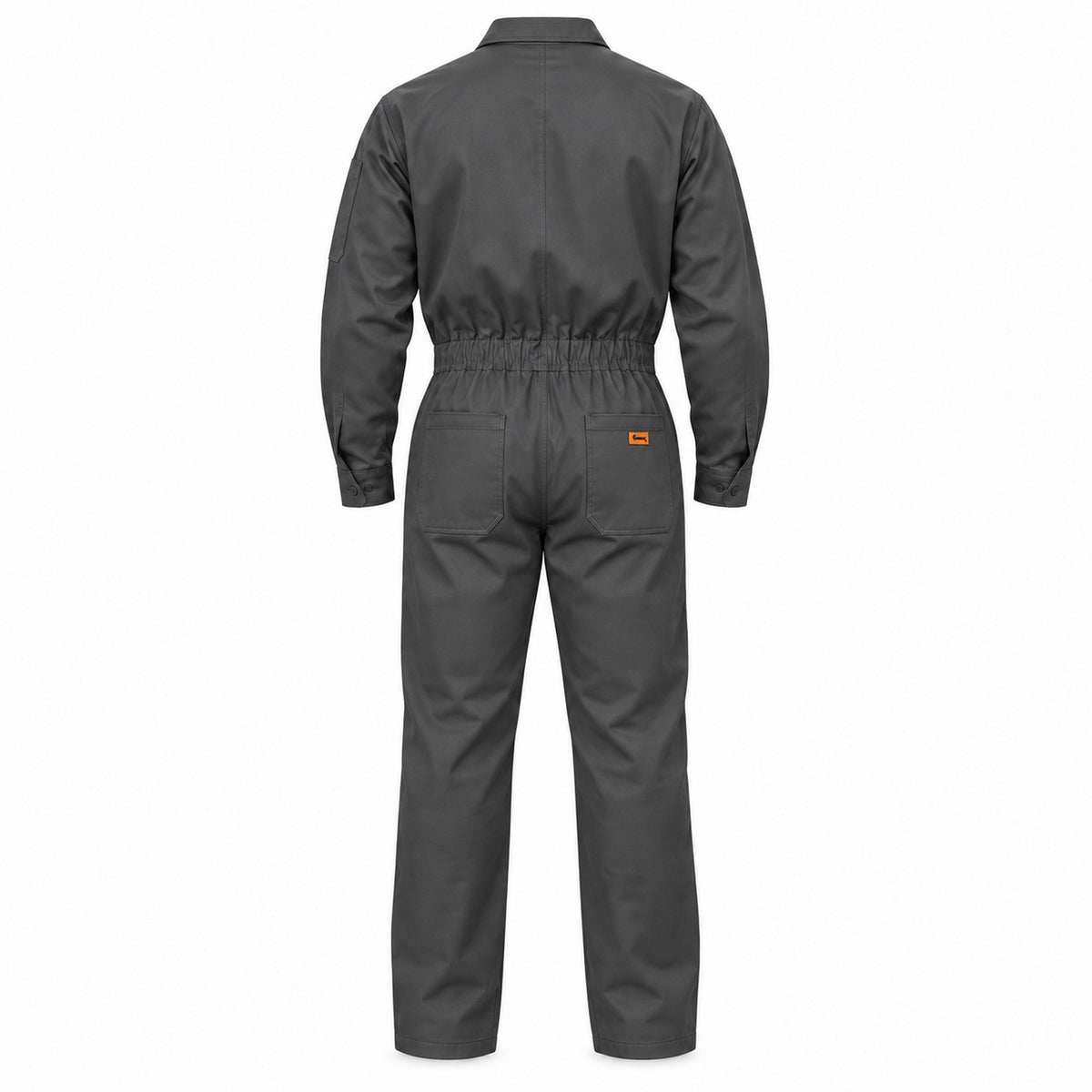 Overol industrial Beaver de gabardina 100% algodón, gris Oxford, hombre, espalda de la prenda | color:gris-oxford