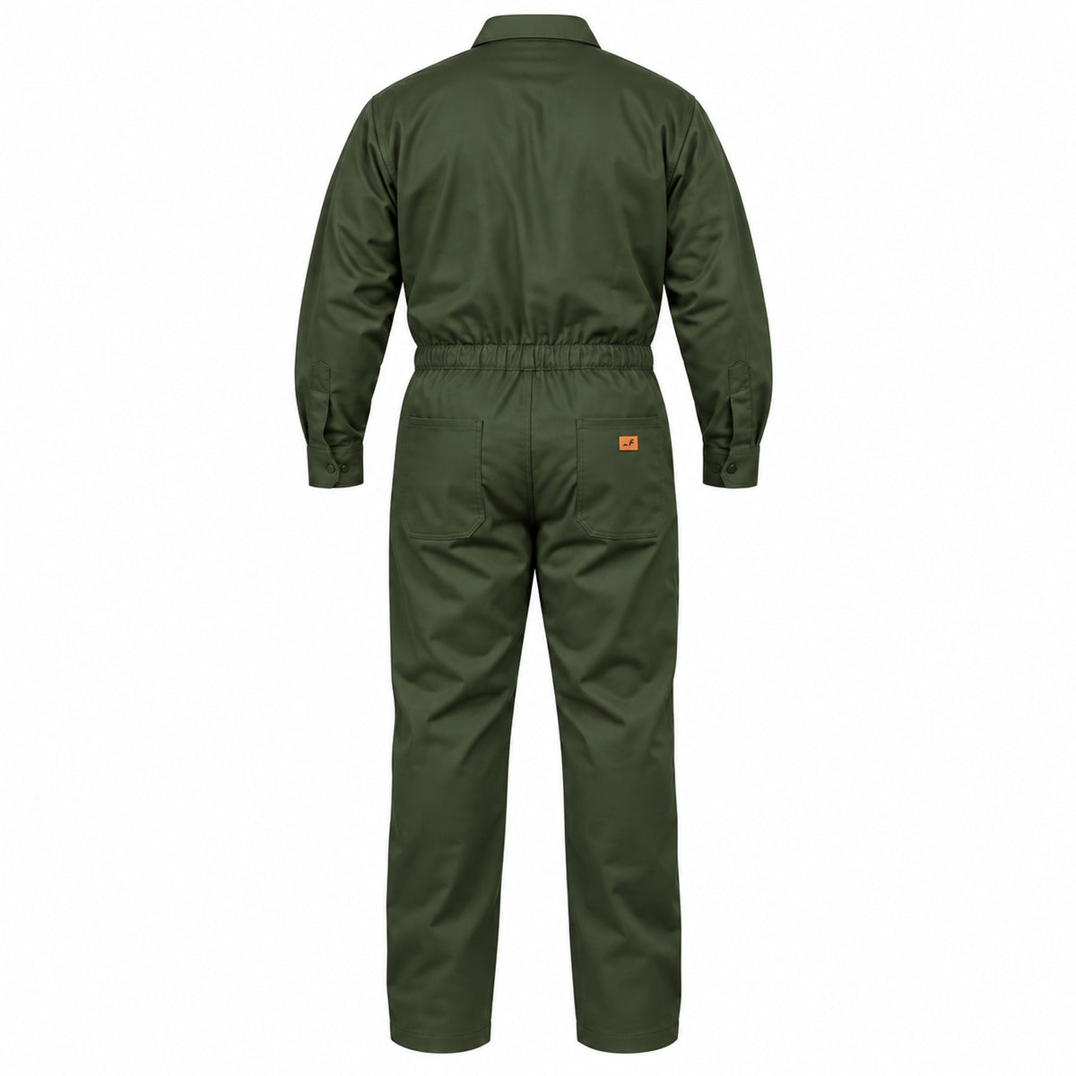 Overol Beaver de gabardina para hombre verde olivo talla extra, prenda sola de espalda | color:verde-olivo