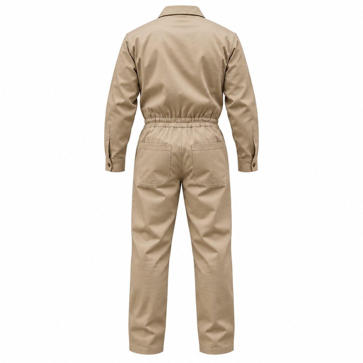 Overol industrial Beaver para hombre khaki, prenda sola por detrás | color:khaki
