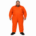Overol industrial Beaver para hombre naranja Pemex talla extra, vista frontal con modelo | color:naranja