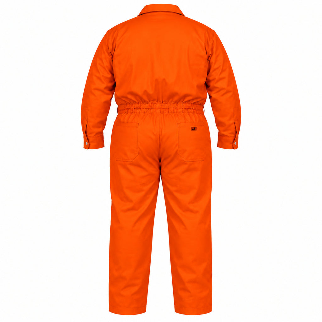 Overol industrial Beaver para hombre naranja Pemex talla extra, prenda sola por detrás
