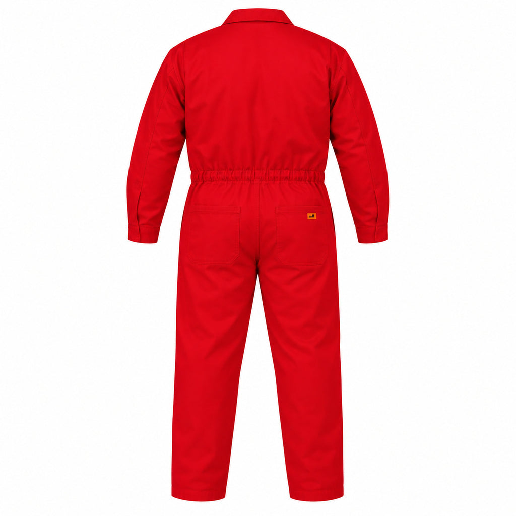 Overol industrial Beaver para hombre rojo talla extra, prenda sola de espalda con dos bolsillos