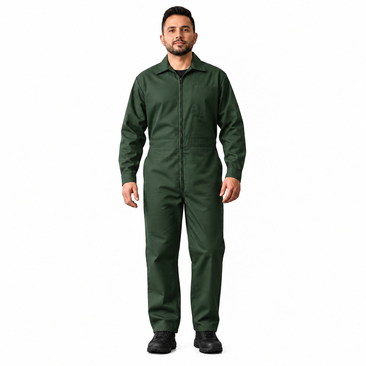 Overol Beaver OVRR Ripstop Verde olivo, vista frontal en modelo | color:verde-olivo