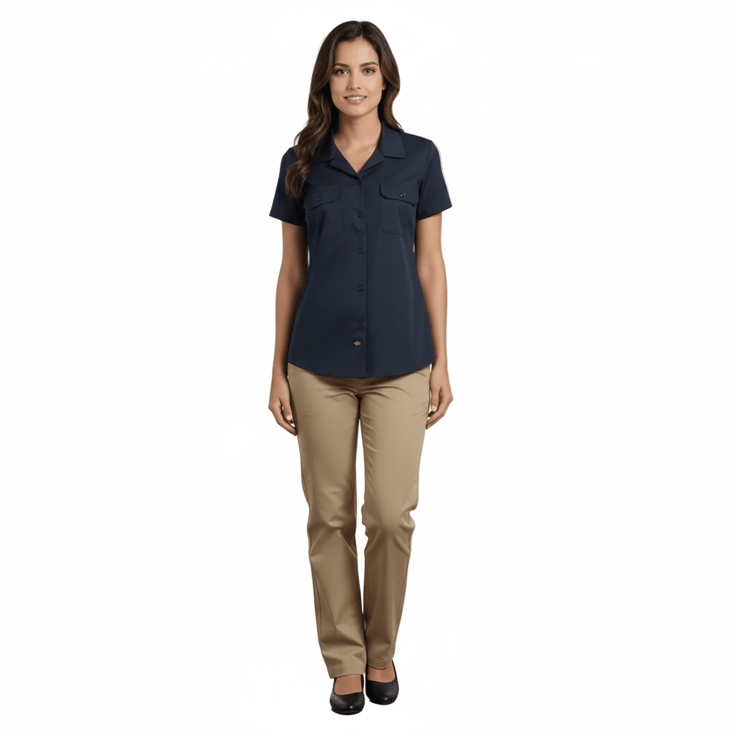 Blusa Dickies Fs574 Trabajo Durable Industrial Manga Corta - Garufa Jeans