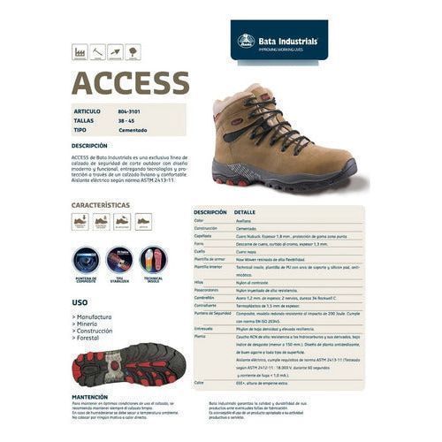 Bota Bata Access Uso Rudo Y Dieléctrica Antiderrapante - Garufa Jeans