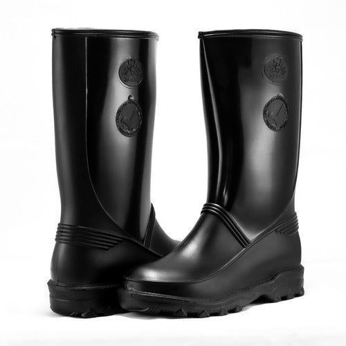 Bota Bata Industrials Pvc Hule Negra Impermeable Mujer - Garufa Jeans