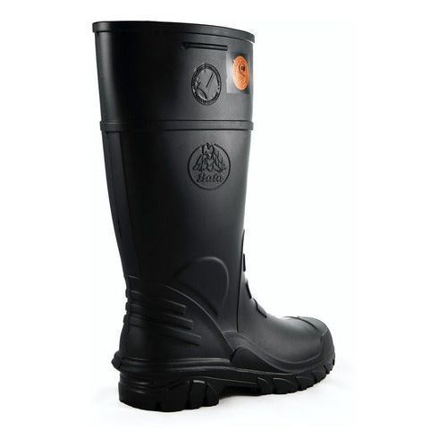 Bota Bata Titanium Pvc Hule Negra Casquillo Industria Lluvia - Garufa Jeans