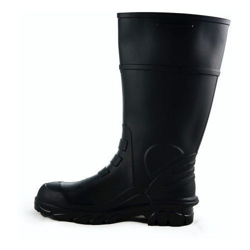Bota Bata Titanium Pvc Hule Negra Casquillo Industria Lluvia - Garufa Jeans