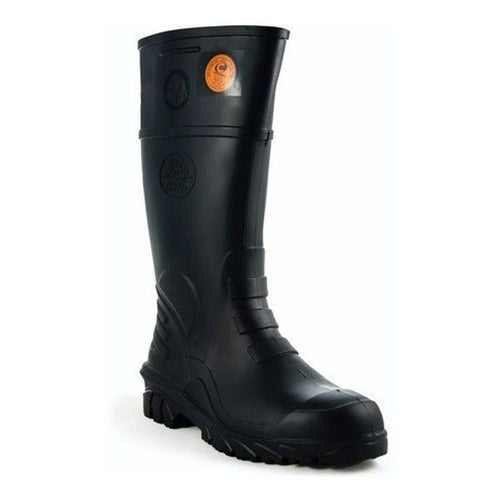 Bota Bata Titanium Pvc Hule Negra Casquillo Industria Lluvia - Garufa Jeans