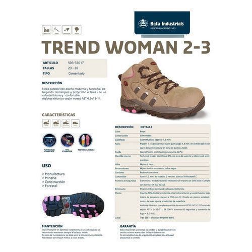 Bota Bata Trend Mujer Dieléctrica No Perforación No Derrapa - Garufa Jeans