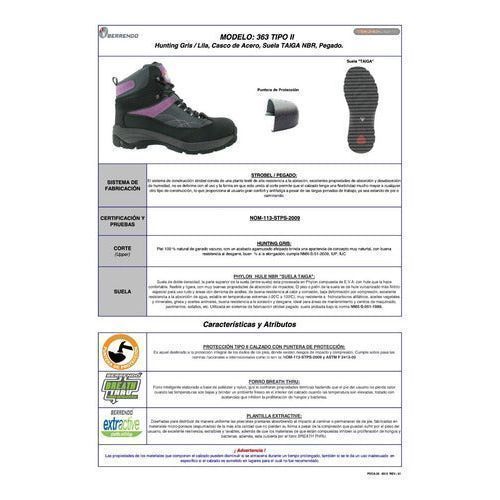 Bota Berrendo 363 Con Casquillo De Acero Para Mujer - Garufa Jeans