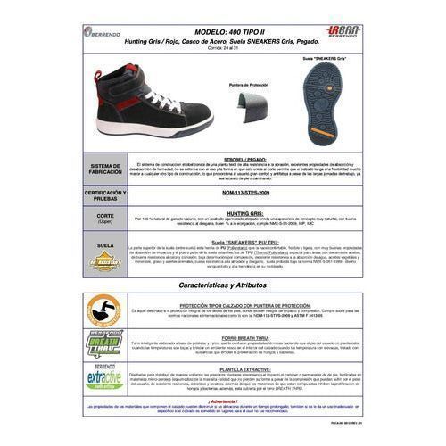 Bota Berrendo 400 Tenis Seguridad Industrial Con Casquillo - Garufa Jeans
