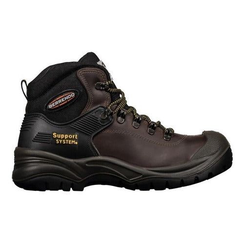 Bota Berrendo 703 Con Casquillo De Acero Café 25 A 31 - Garufa Jeans