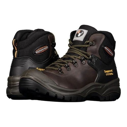 Bota Berrendo 703 Con Casquillo De Acero Café 25 A 31 - Garufa Jeans