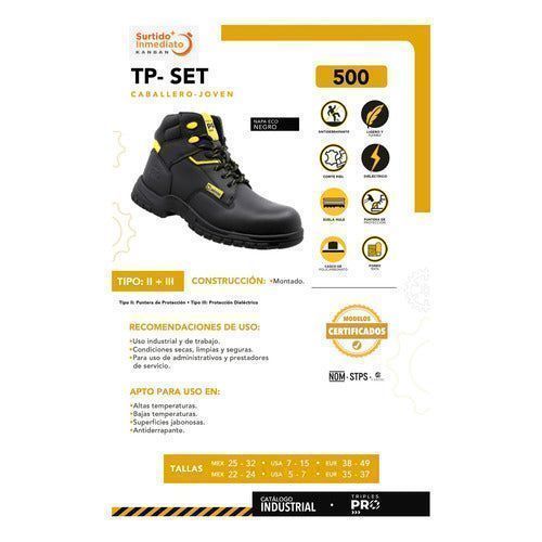 Bota Calzado Triples 500 Dieléctrica Poliamida Industrial - Garufa Jeans