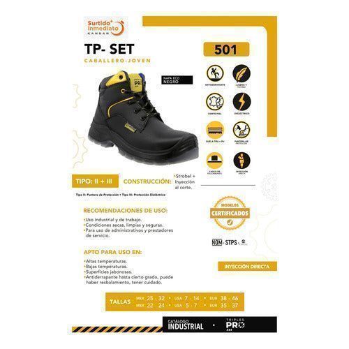 Bota Calzado Triples 501 Dieléctrica Poliamida Industrial - Garufa Jeans