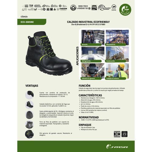 Bota Jyrsa Eco - 3005 Dieléctrica Casquillo Ligera Certificada - Garufa Jeans