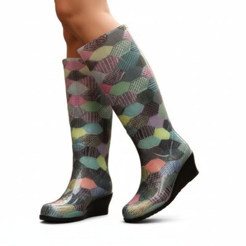 Bota Moda Sandak Mujer Lluvia Impermeable Con Tacon Lulu - Garufa Jeans