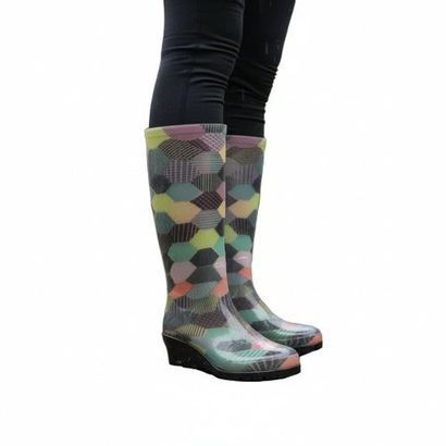 Bota Moda Sandak Mujer Lluvia Impermeable Con Tacon Lulu - Garufa Jeans