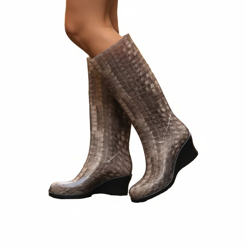 Bota Moda Sandak Mujer Lluvia Impermeable Con Tacon Lulu - Garufa Jeans