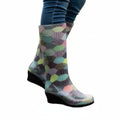 Bota Moda Sandak Mujer Lluvia Impermeable Con Tacon Lulu #mlpos_5 | Color: Multicolor #color_multicolor #sku_bsllml22