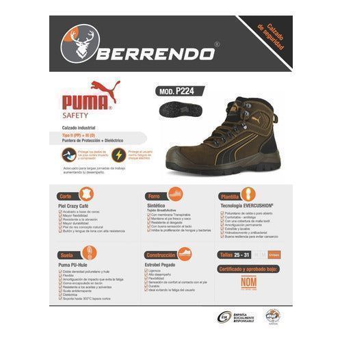 Bota Puma P224 Seguridad Dieléctrica Con Casquilo Polímerico - Garufa Jeans