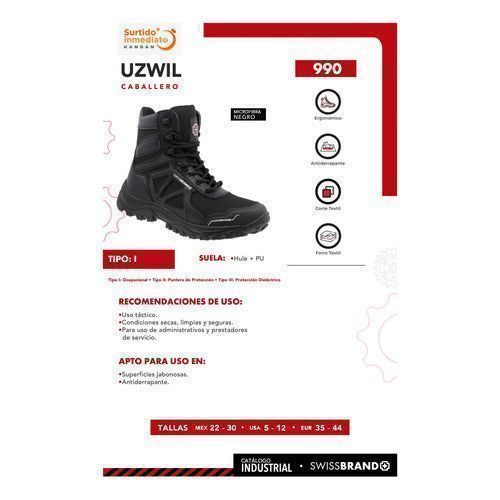 Bota Táctica Swiss Brand Uzwil 990 Antiderrapante Durable - Garufa Jeans