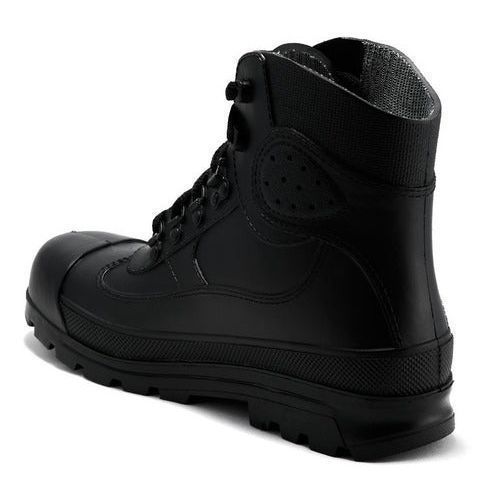 Botín Bata Relámpago Pvc Plástico Negra Jardinera Limpieza - Garufa Jeans
