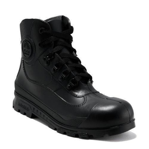 Botín Bata Relámpago Pvc Plástico Negra Jardinera Limpieza - Garufa Jeans