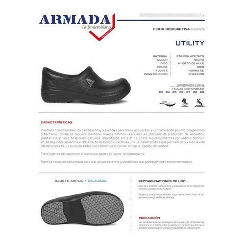 Calzado Armada Sueco Negro Cocina Chef Antiderrapante Unisex - Garufa Jeans