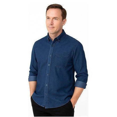 Camisa Bibo De Mezclilla Manga Larga Durable Resistente - Garufa Jeans