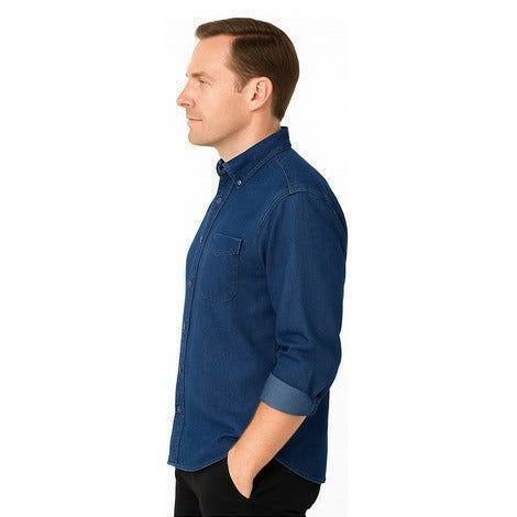 Camisa Bibo De Mezclilla Manga Larga Durable Resistente - Garufa Jeans