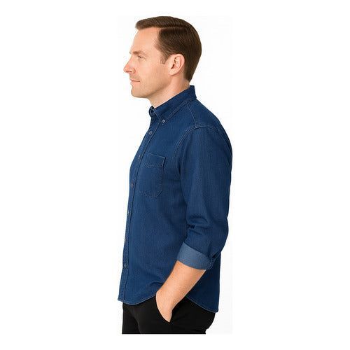 Camisa Bibo De Mezclilla Manga Larga Durable Resistente - Garufa Jeans