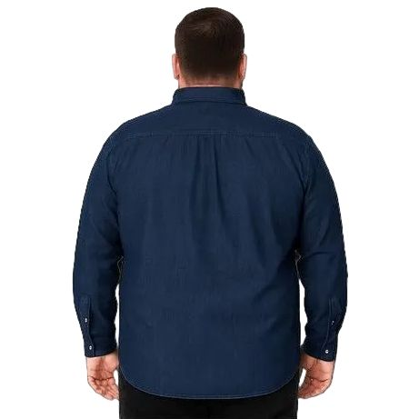 Camisa Bibo De Mezclilla Manga Larga Tallas Extras 44 A 46 - Garufa Jeans