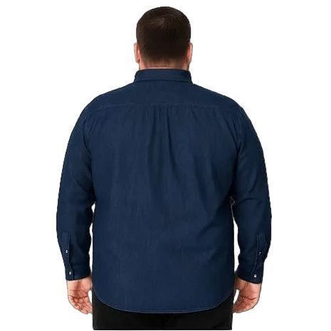 Camisa Bibo De Mezclilla Manga Larga Tallas Extras 48 A 58 - Garufa Jeans