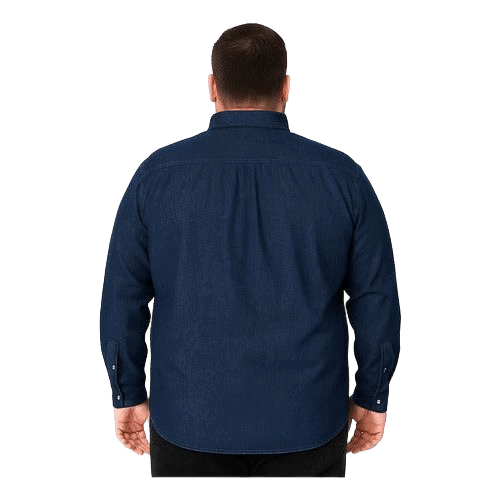 Camisa Bibo De Mezclilla Manga Larga Tallas Extras 48 A 58 - Garufa Jeans