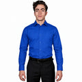 Camisa de vestir para adulto Zanely azul rey, frontal fajada | color:azul-rey-zanely