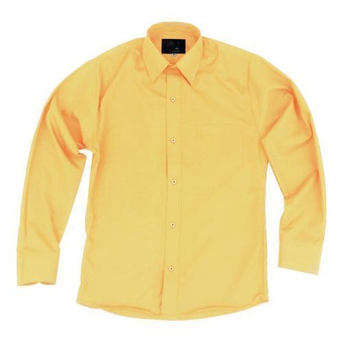 Camisa De Vestir Para Adulto Amarilla 34 A 42 - Garufa Jeans