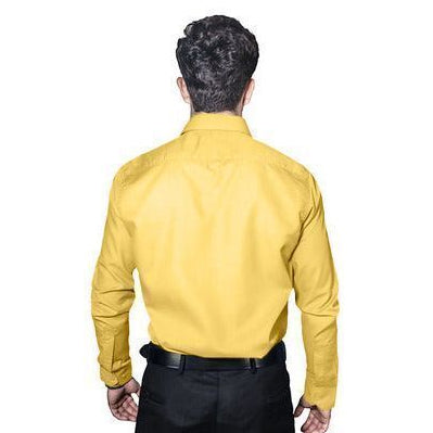 Camisa De Vestir Para Adulto Amarilla 34 A 42 - Garufa Jeans