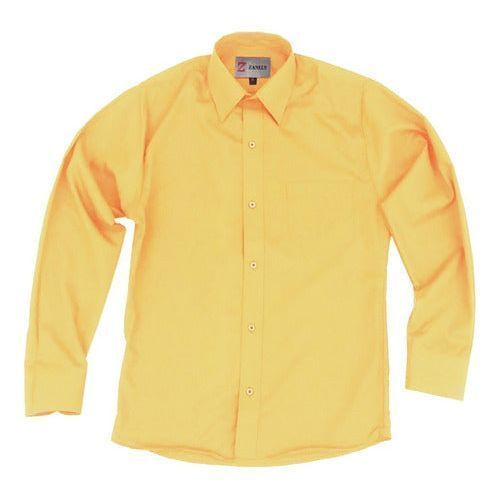 Camisa De Vestir Para Adulto Amarilla 34 A 42 - Garufa Jeans
