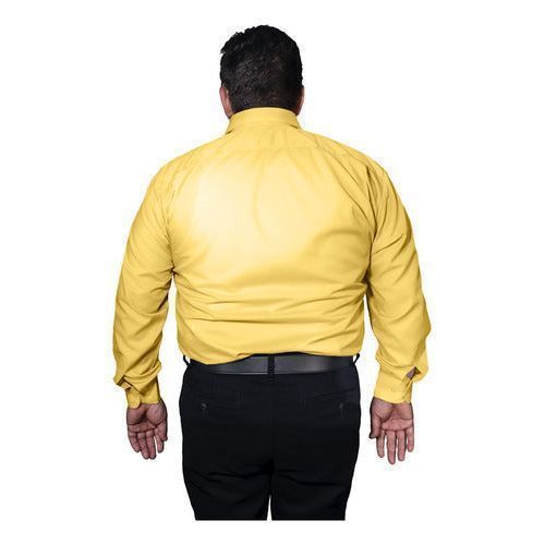 Camisa De Vestir Para Adulto Amarilla Tallas Extras 44 A 50 - Garufa Jeans