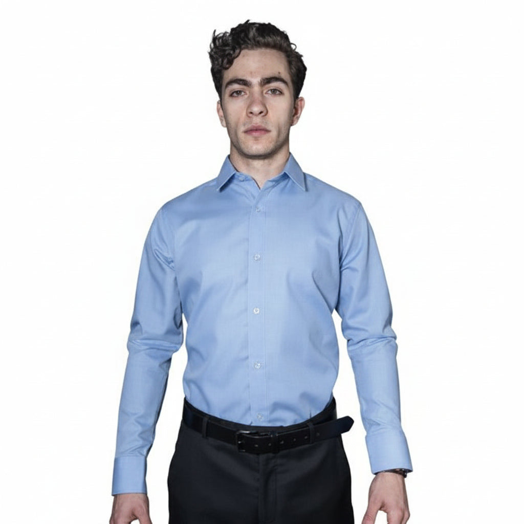 Camisa De Vestir Para Adulto Azul Cielo 34, 36, 38 Y 42 - Garufa Jeans