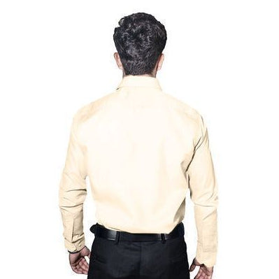Camisa De Vestir Para Adulto Beige O Hueso 34 A 42 - Garufa Jeans
