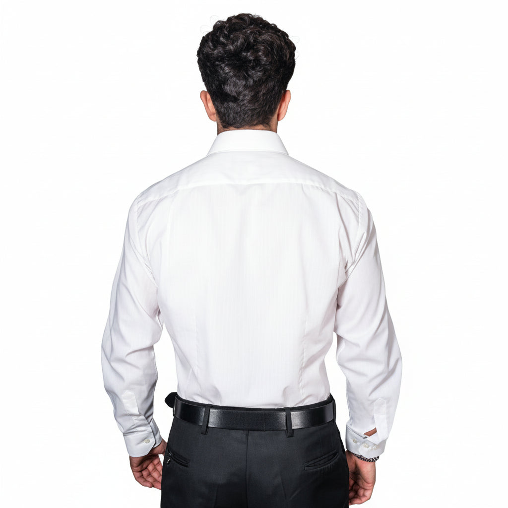 Camisa De Vestir Para Adulto Blanca 34 A 42 - Garufa Jeans