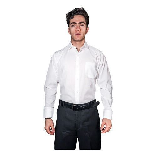 Camisa De Vestir Para Adulto Blanca 34 A 42 - Garufa Jeans