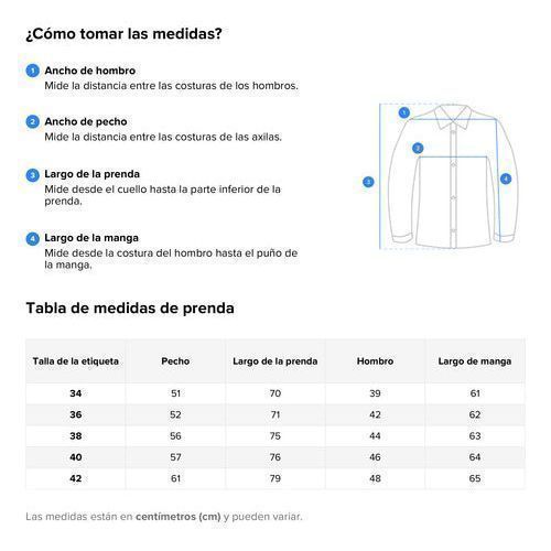 Camisa De Vestir Para Adulto Blanca 34 A 42 - Garufa Jeans