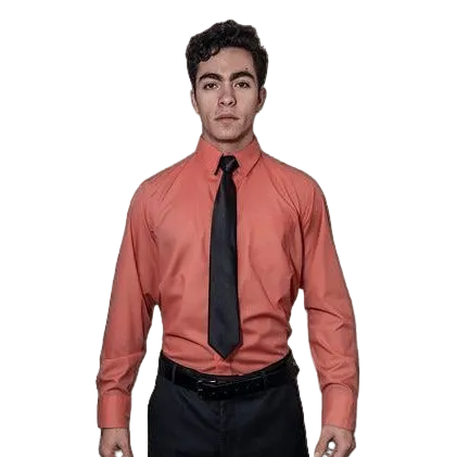 Camisa De Vestir Para Adulto Coral 34 A 42 - Garufa Jeans